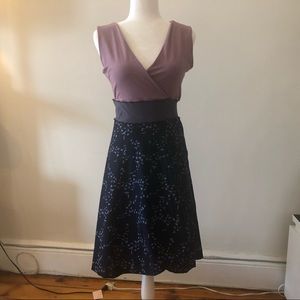 Mixed Media Wrap Dress Cotton/Bamboo Size M